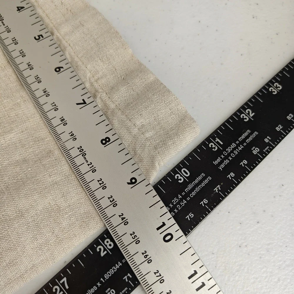 Caribbean Cargo Pants Mens 46x32 Beige 100% Linen Drawstring Tropical Vacation